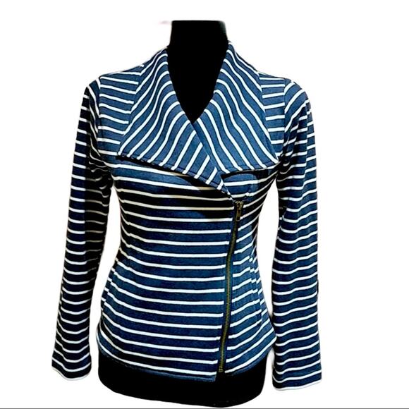 Mystree Blue and white striped blazer S - Picture 1 of 6